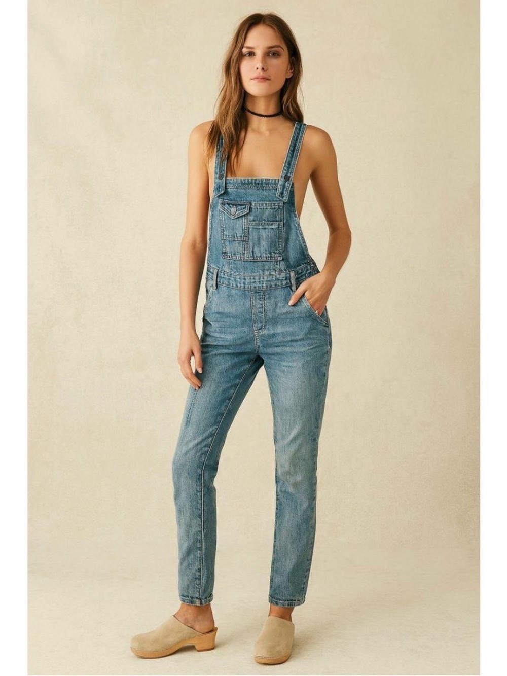 Free people slim fit overalls
